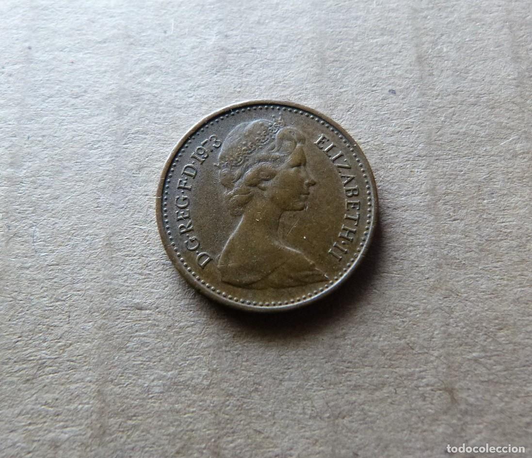 Monedas antiguas de Europa: Moneda de 1/2 medio penique Inglaterra Elizabeth II Gran Breta&ntilde;a Reino Unido 1973