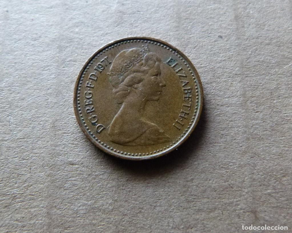 Monedas antiguas de Europa: Moneda de 1/2 medio penique Inglaterra Elizabeth II Gran Breta&ntilde;a Reino Unido 1971