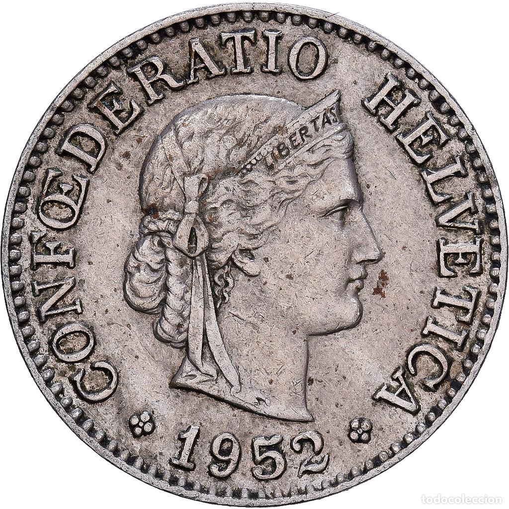 Monedas antiguas de Europa: [#1545862] Suiza, 10 Rappen, Libertas, 1952, Bern, Cupronickel, EBC, KM:27