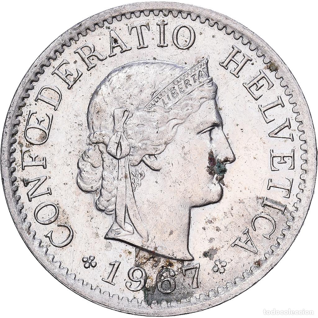 Monedas antiguas de Europa: [#1545865] Suiza, 5 Rappen, Libertas, 1967, Bern, Cupronickel, EBC, KM:26