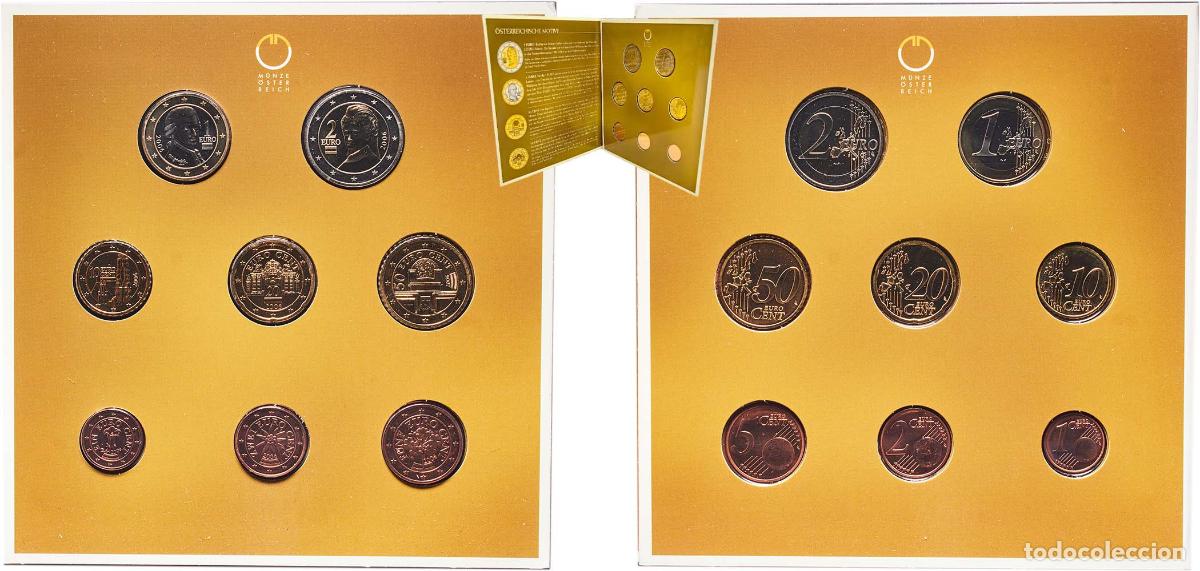 Monedas antiguas de Europa: Austria Second Republic 2006 Euro Set with 8 coins (1st map) BU
