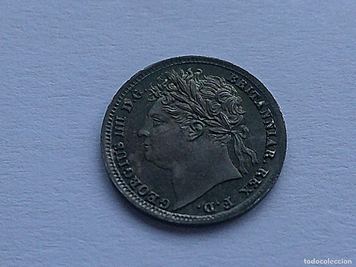 Monedas antiguas de Europa: Gran Breta&ntilde;a George IV 1 penny de plata de 1825 21ed29
