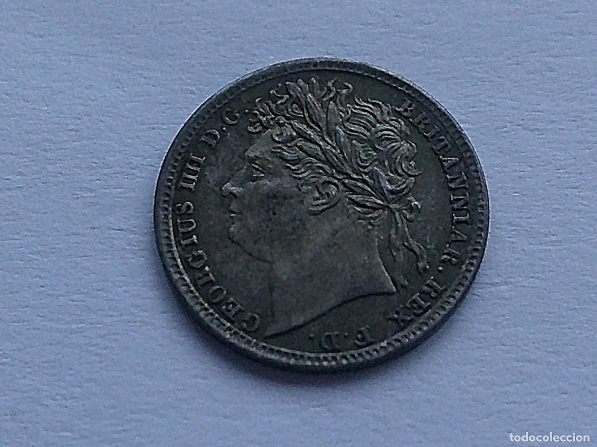 Monedas antiguas de Europa: Gran Breta&ntilde;a George IV 1 penique de plata de 1828 19ed29