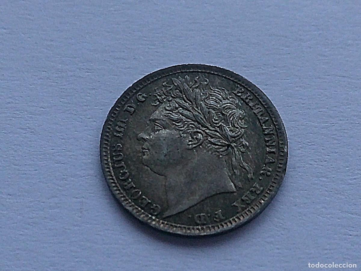 Monedas antiguas de Europa: Gran Breta&ntilde;a George IV 1 penique de plata 1829 15ed29