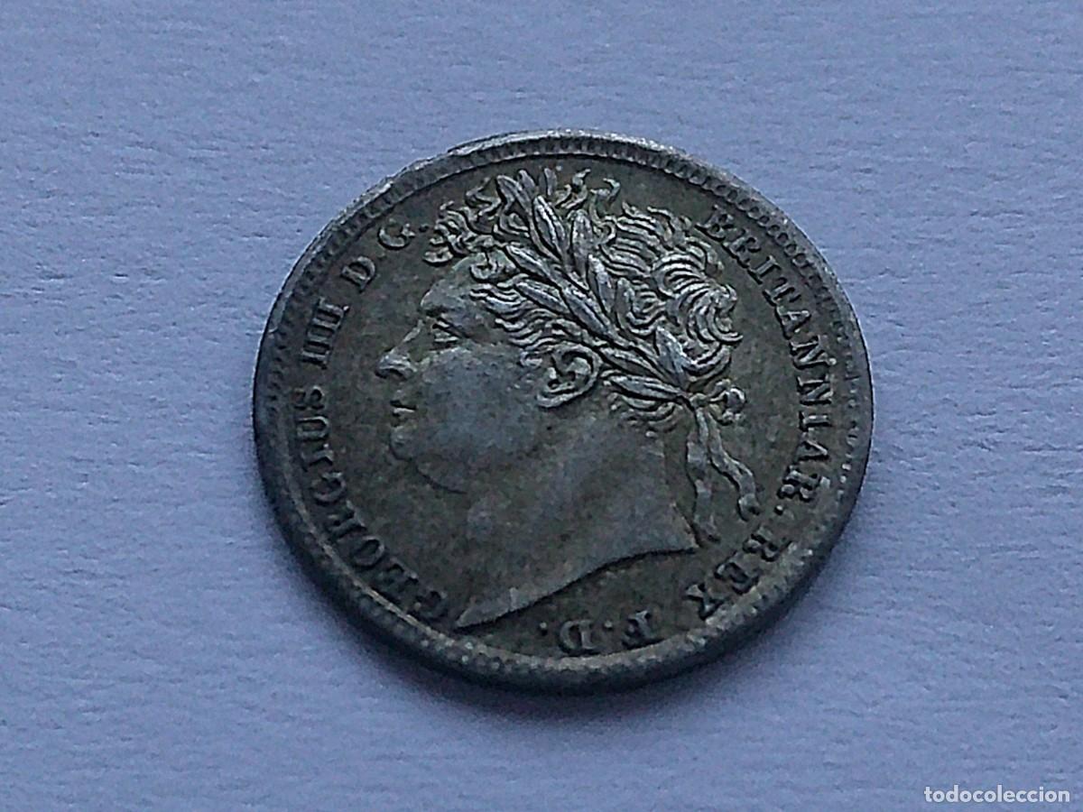 Monedas antiguas de Europa: Gran Breta&ntilde;a George IV 1 penique de plata 1829 12ed29
