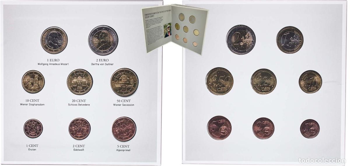 Monedas antiguas de Europa: Austria Second Republic 2025 Euro Set with 8 coins (2nd map) BU