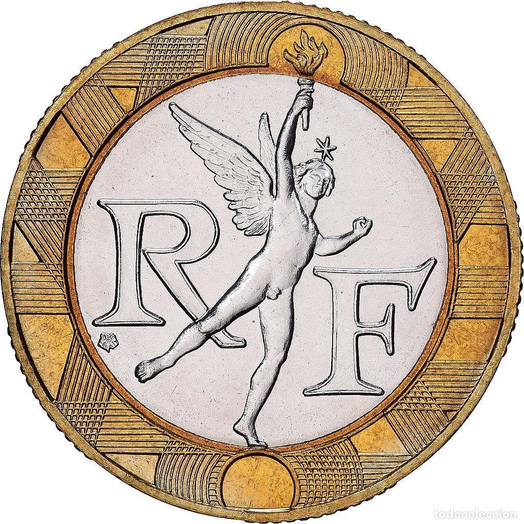 Monedas antiguas de Europa: [#1545917] Francia, 10 Francs, G&eacute;nie de la Bastille, 1989, MDP, BU, Bimet&aacute;lico, FDC
