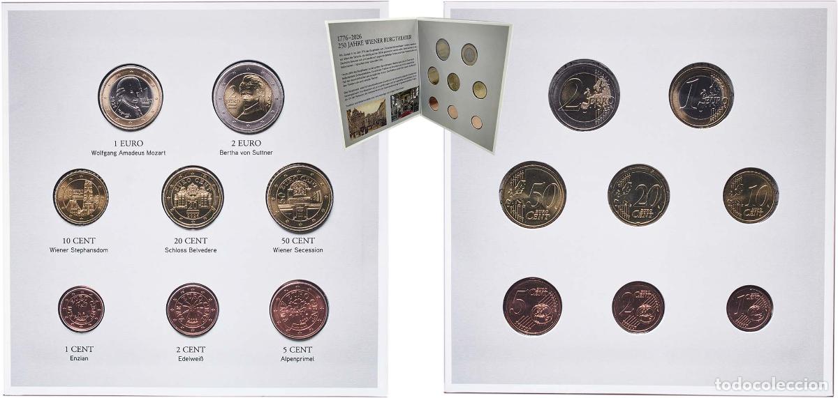 Monedas antiguas de Europa: Austria Second Republic 2026 Euro Set with 8 coins (2nd map) BU