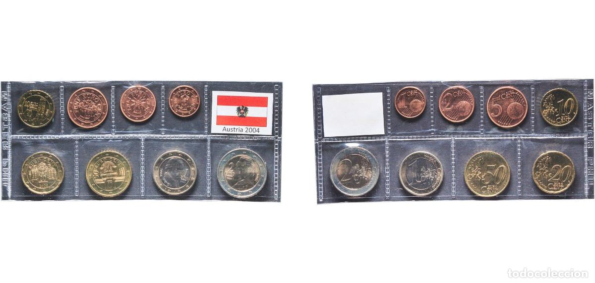 Monedas antiguas de Europa: Austria Second Republic 2004 Lot Euro with 8 coins (1st map) BU