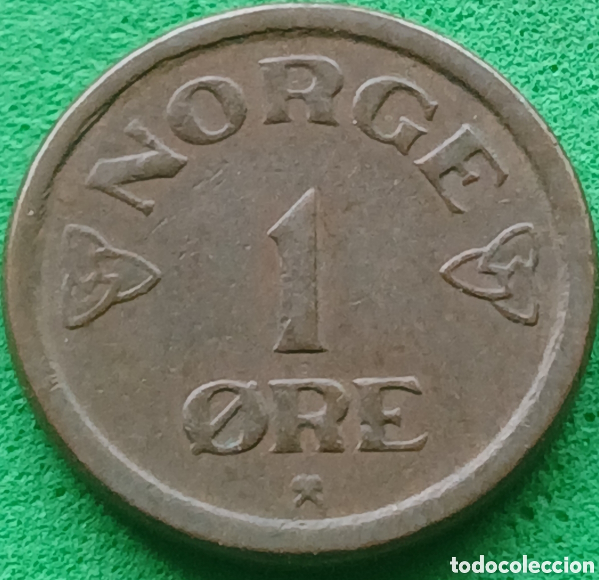 Monedas antiguas de Europa: Noruega 1 ore 1957 km#398