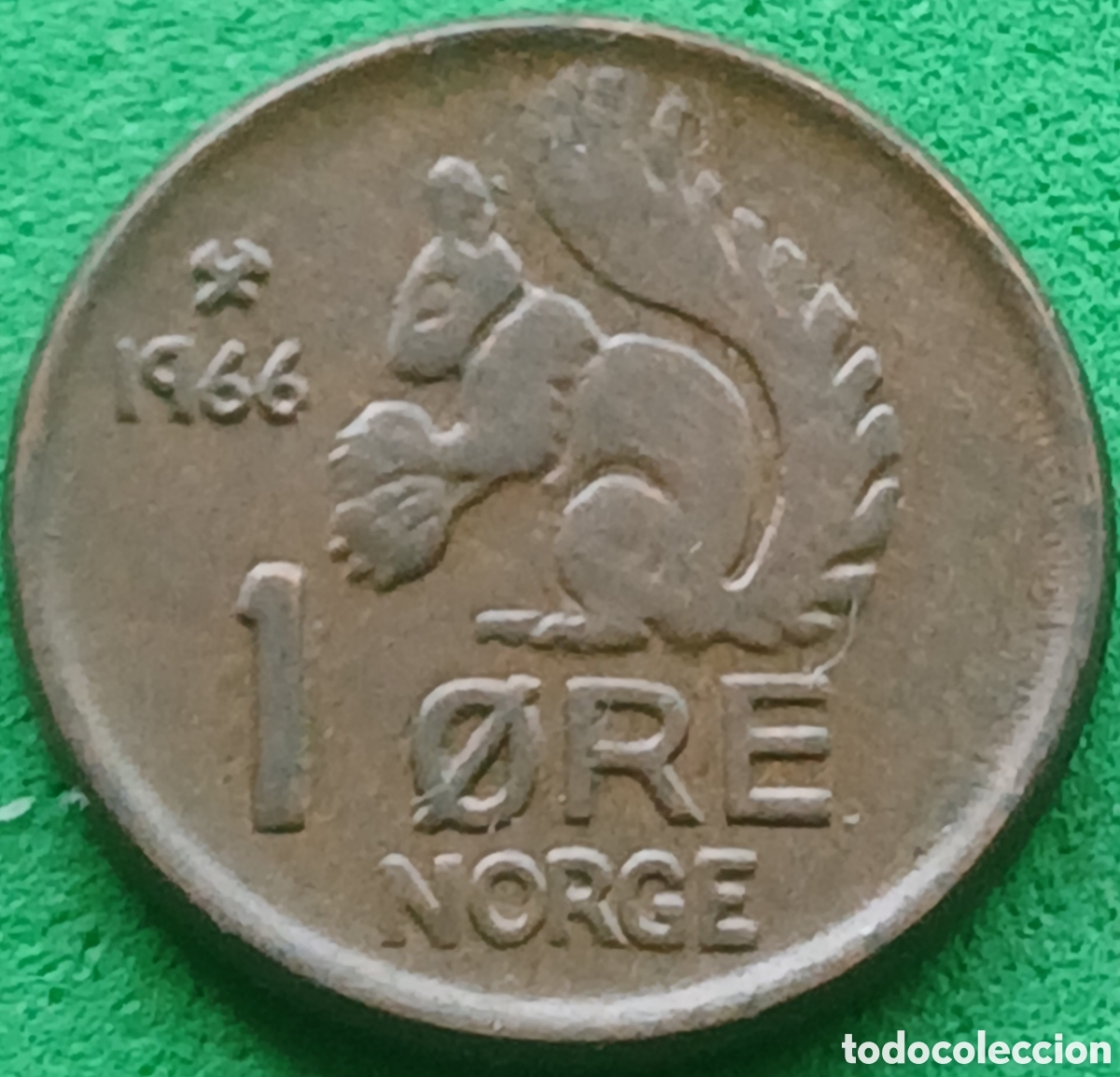 Moedas antigas da Europa: Noruega 1 ore 1966 km#403