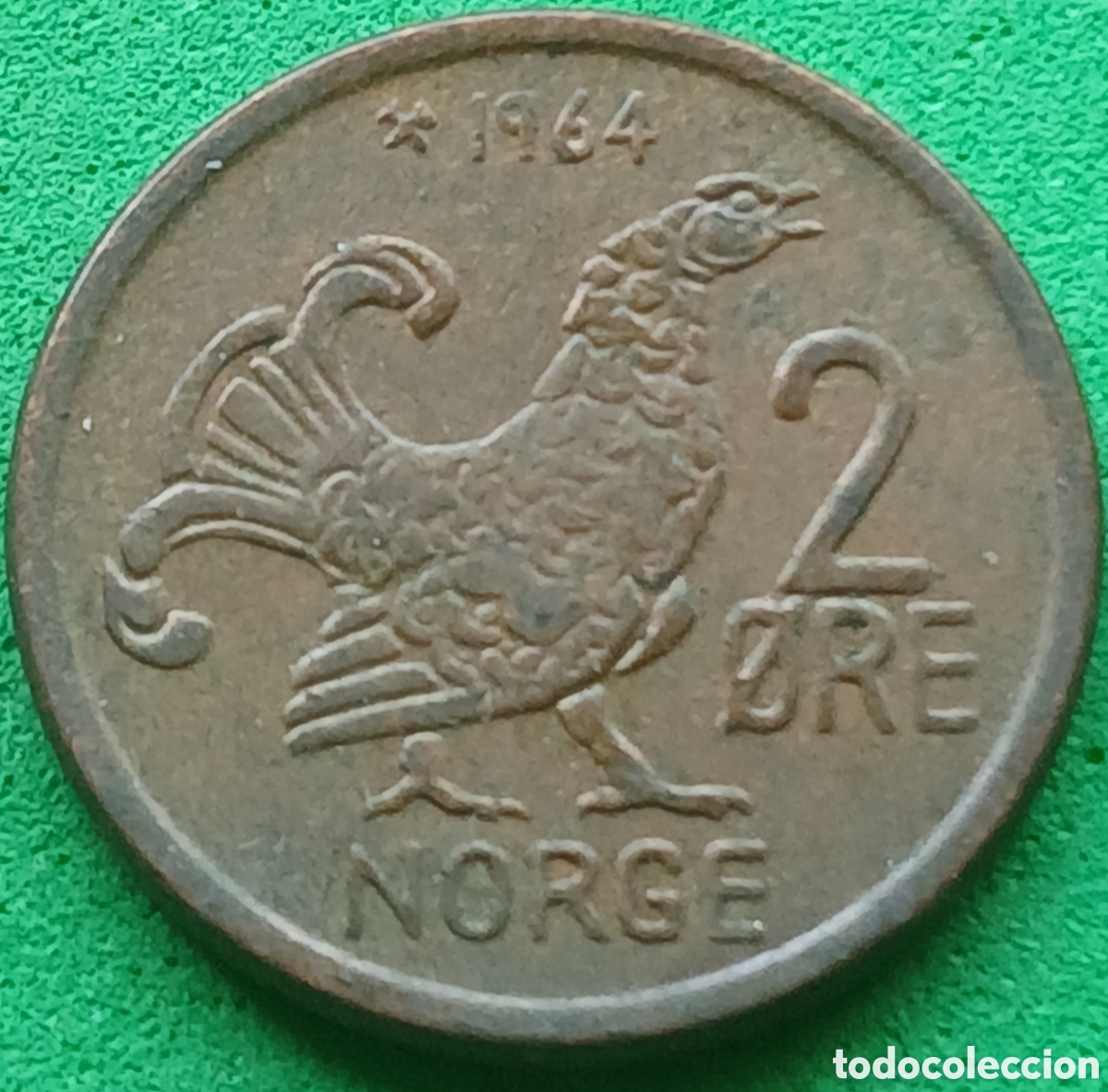 Moedas antigas da Europa: Noruega 2 ore 1964 km#410
