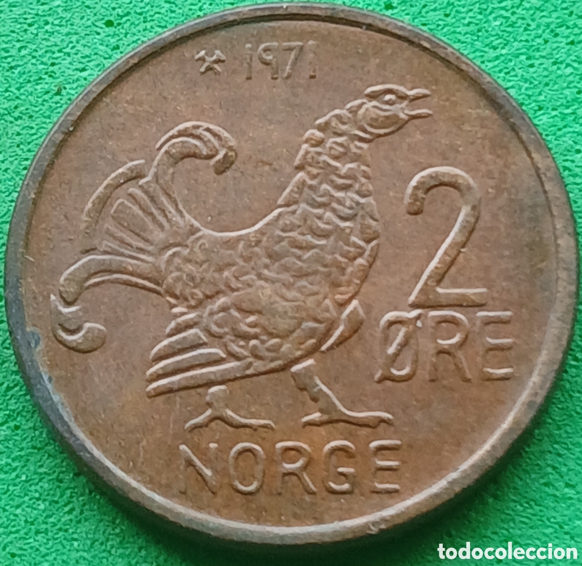 Moedas antigas da Europa: Noruega 2 ore 1971 km#410