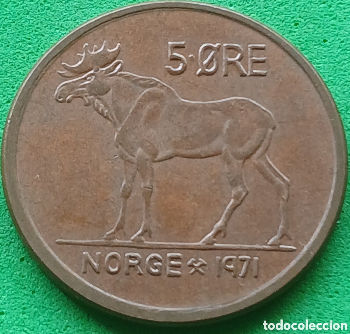 Monedas antiguas de Europa: Noruega 5 ore 1971 km#405