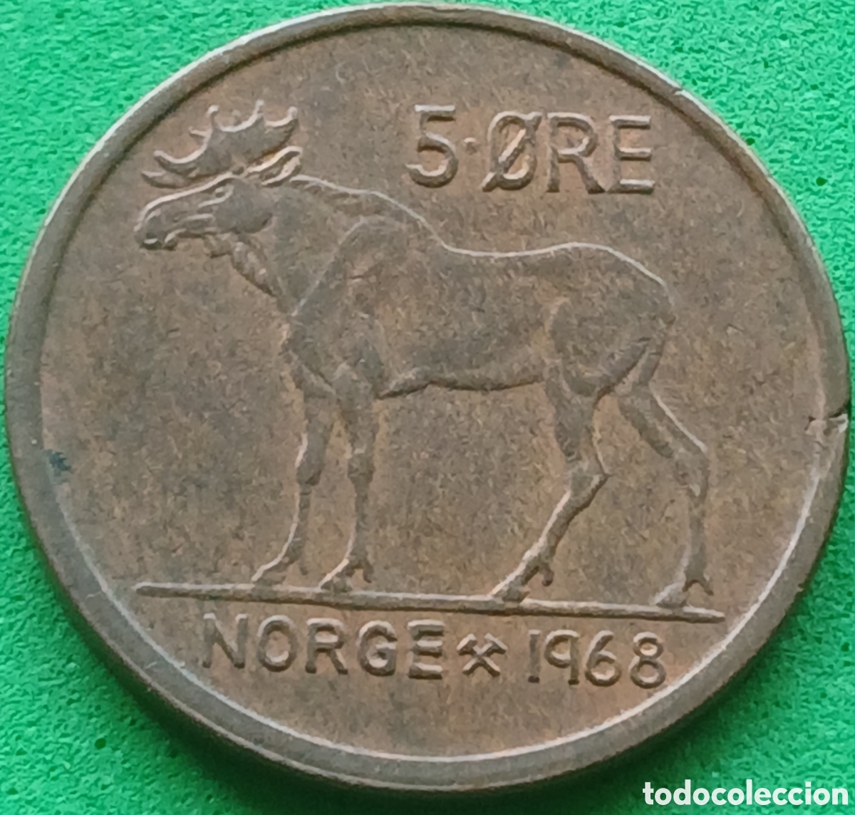 Monedas antiguas de Europa: Noruega 5 ore 1968 km#405
