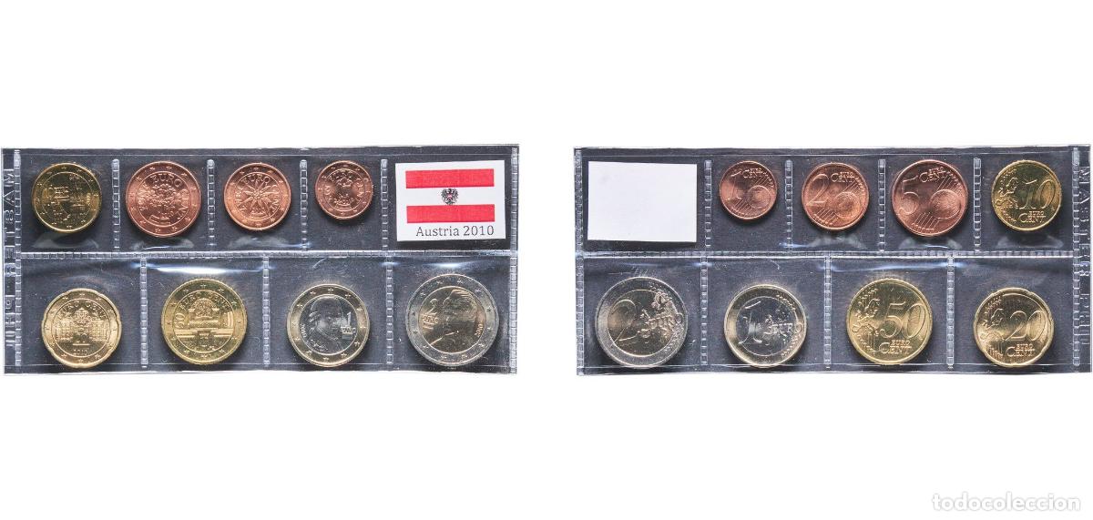 Monedas antiguas de Europa: Austria Second Republic 2010 Lot Euro with 8 coins (2nd map) BU