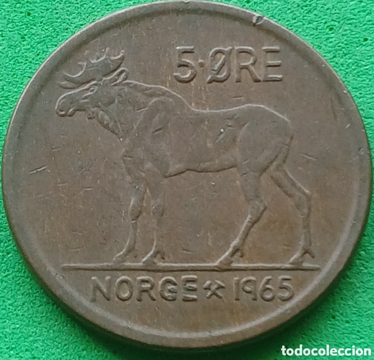 Monedas antiguas de Europa: Noruega 5 ore 1965 km#405