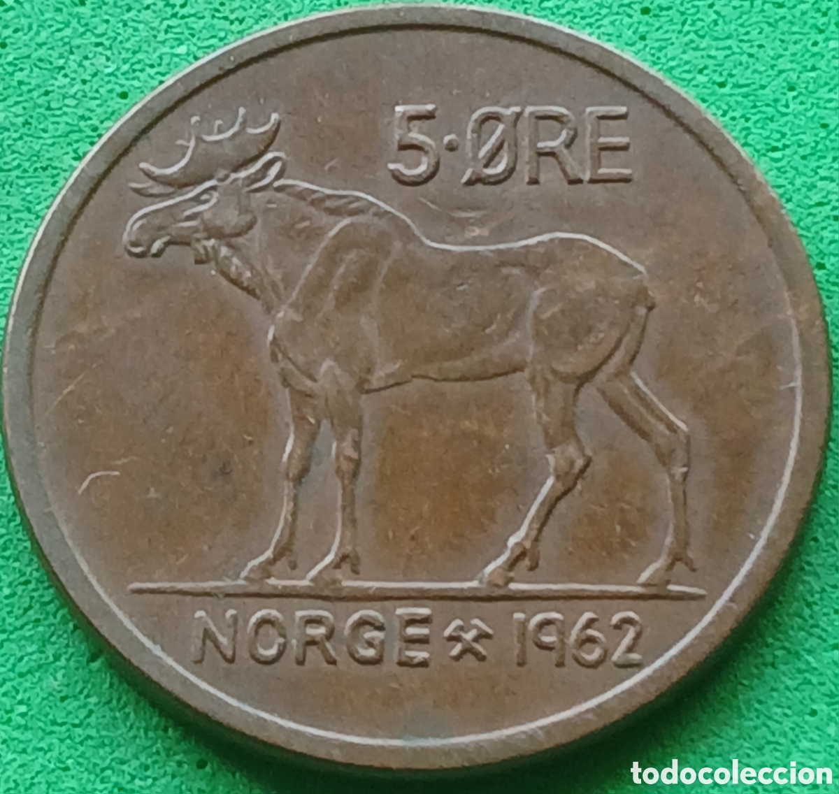Monedas antiguas de Europa: Noruega 5 ore 1962 km#405