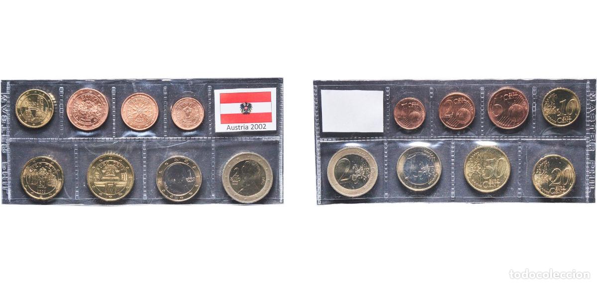 Monedas antiguas de Europa: Austria Second Republic 2002 Lot Euro with 8 coins (1st map) BU