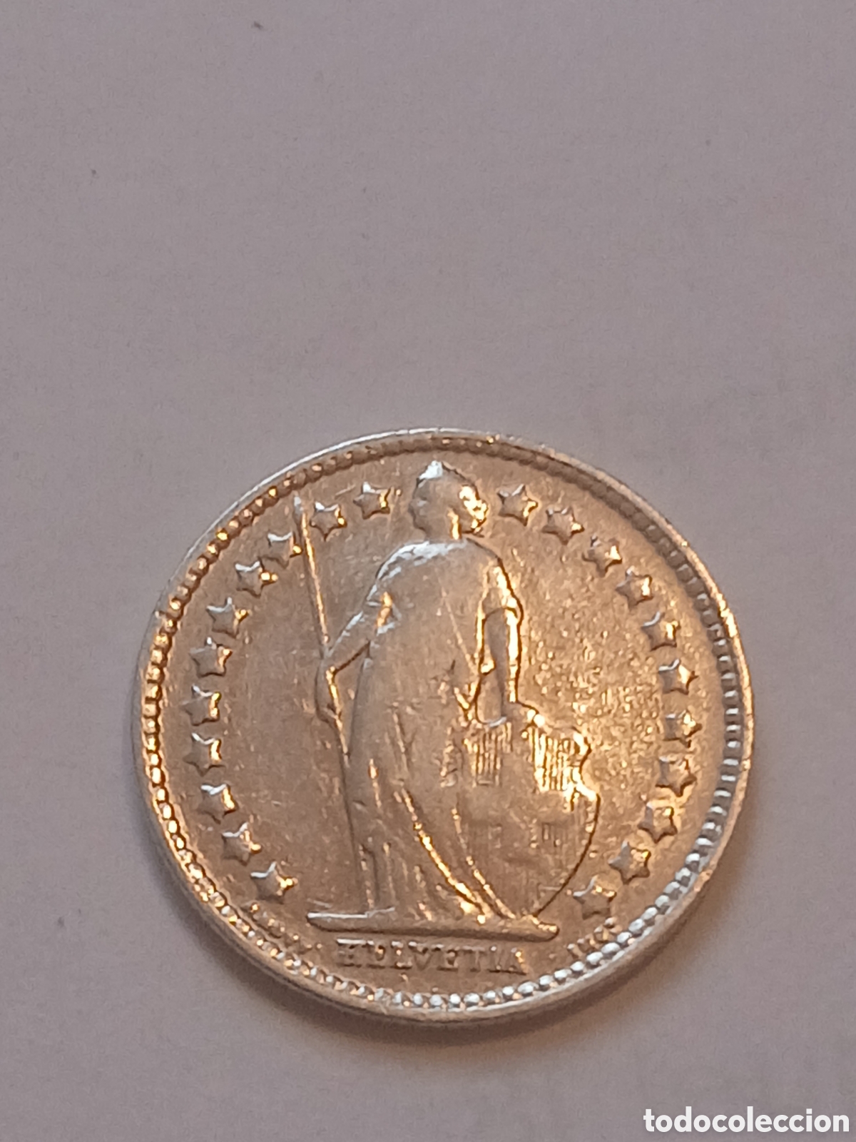 Monedas antiguas de Europa: 1/2 Franco Suiza 1920 Plata 835 Moneda Helvetia Confederaci&oacute;n Suiza &frac12; Franc