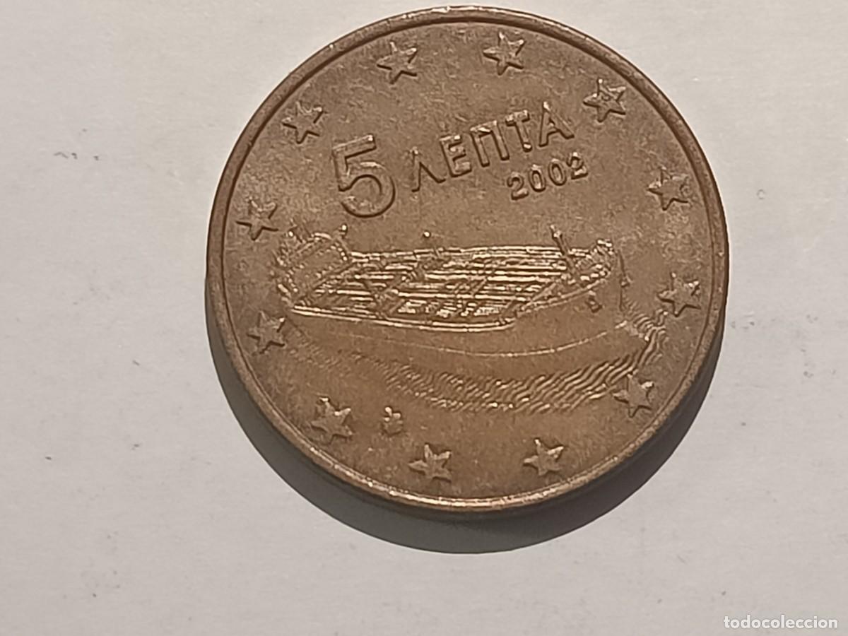 Monedas antiguas de Europa: Moneda de Grecia. 5 c&eacute;ntimos de euro. 2002