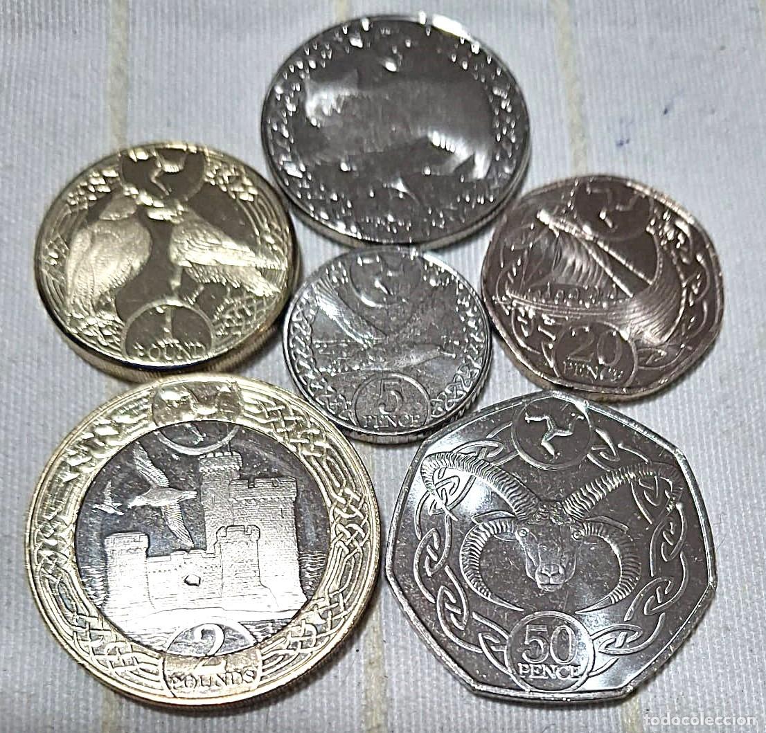 Monedas antiguas de Europa: Isla de Man 2017: Set 6 monedas: 5, 10, 20 y 50 peniques, 1 y 2 libras./ Sin Circular./ Ver Fotos