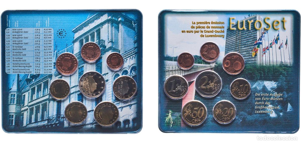 Monedas antiguas de Europa: Luxembourg 2002 Euro Set with 8 coins - Henri I (1st map) BU