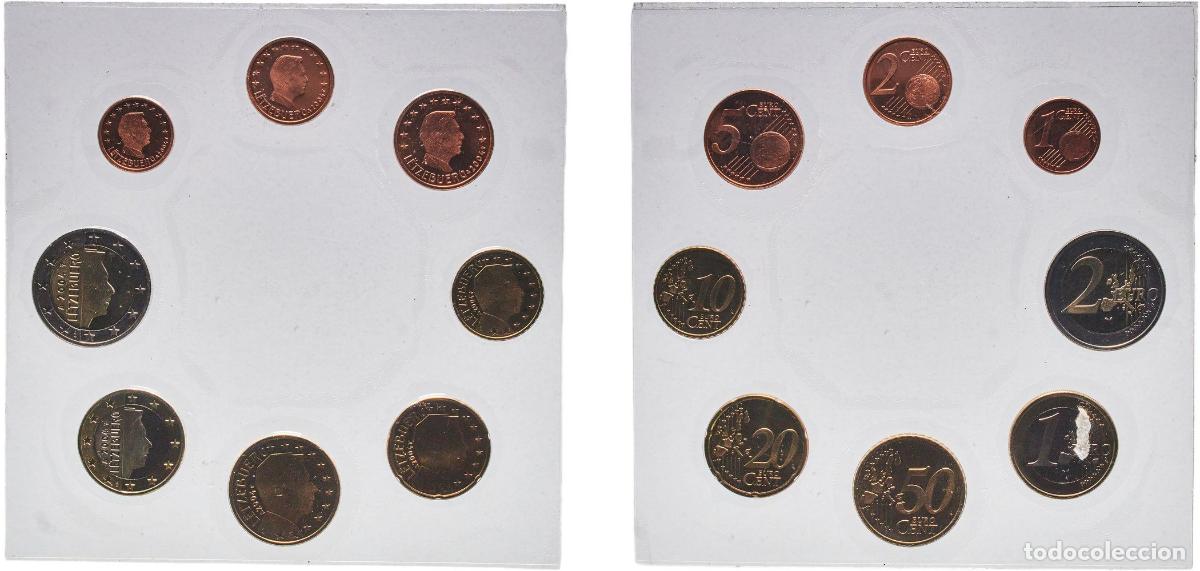 Monedas antiguas de Europa: Luxembourg 2004 Lot Euro with 8 coins- Henri I (1st map) BU