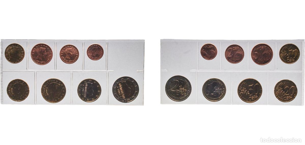 Monedas antiguas de Europa: Luxembourg 2002 Lot Euro with 8 coins- Henri I (1st map) BU