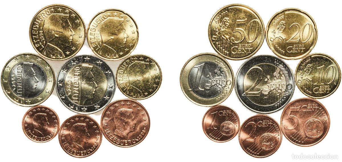 Monedas antiguas de Europa: Luxembourg 2008 Lot Euro with 8 coins - Henri I (2nd map) BU