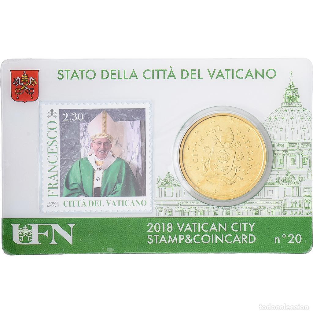 Monedas antiguas de Europa: [#1545965] CIUDAD DEL VATICANO, Pope Francis I, 50 Euro Cent, 2018, Rome, Nordic gold, FDC