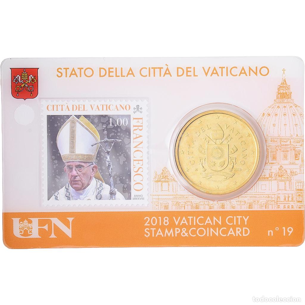 Monedas antiguas de Europa: [#1545966] CIUDAD DEL VATICANO, Pope Francis I, 50 Euro Cent, 2018, Rome, Nordic gold, FDC
