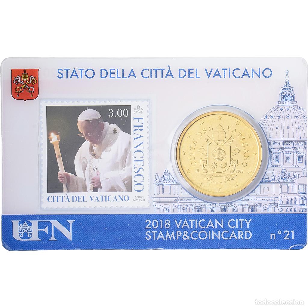 Monedas antiguas de Europa: [#1545967] CIUDAD DEL VATICANO, Pope Francis I, 50 Euro Cent, 2018, Rome, Nordic gold, FDC