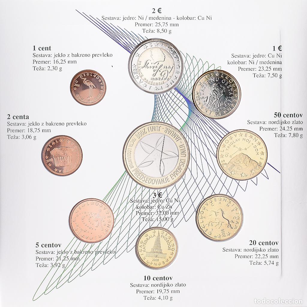 Monedas antiguas de Europa: [#1545987] Eslovenia, Set 1 ct. - 2 Euro + 3 Euro, Primož Trubar, S&eacute;rie BU, 2008