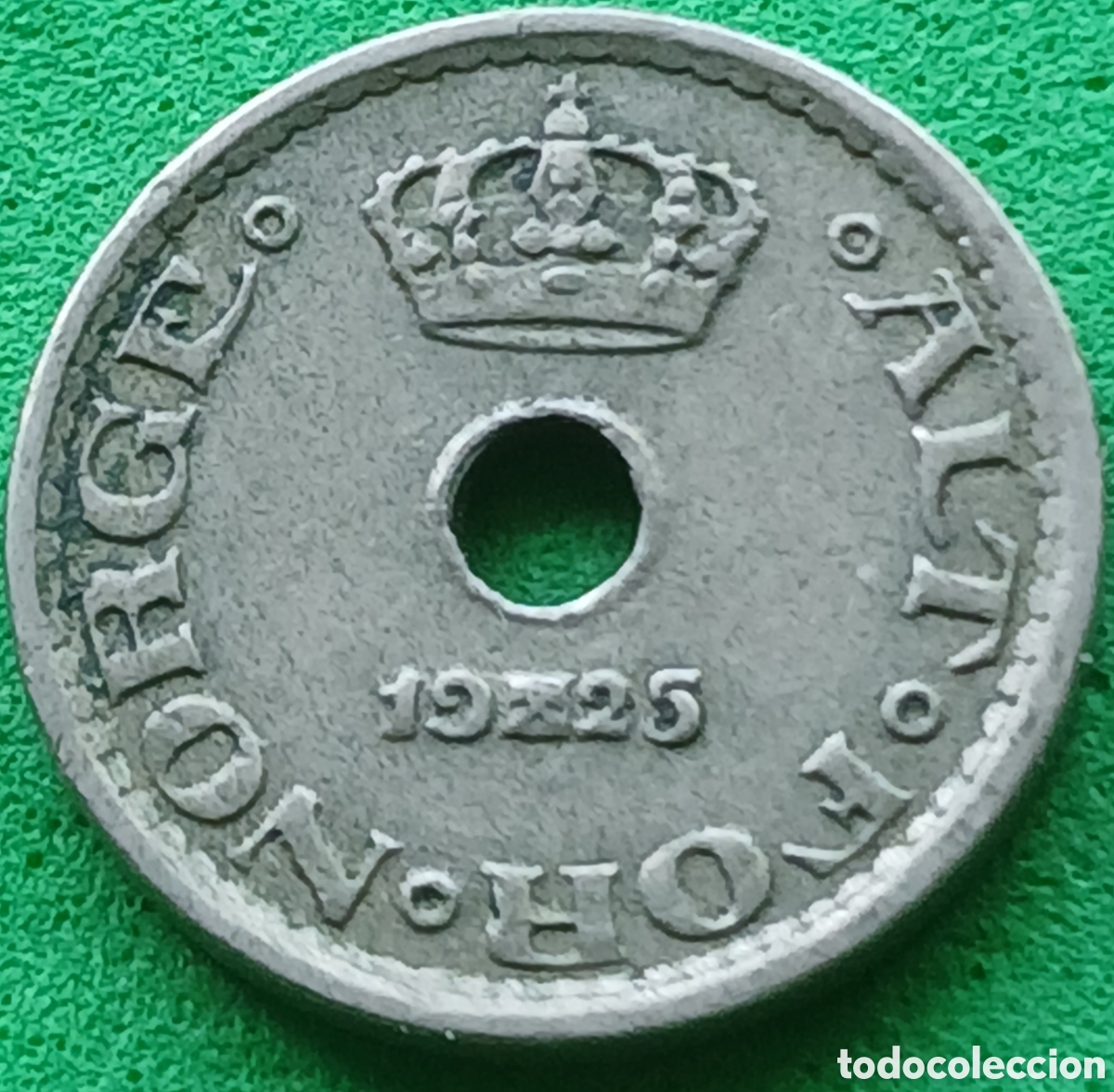 Monedas antiguas de Europa: Noruega 10 ore 1925 km#383