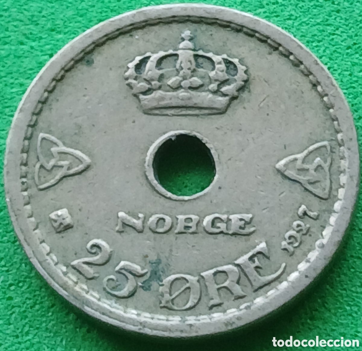 Monedas antiguas de Europa: Noruega 25 ore 1927 km#384