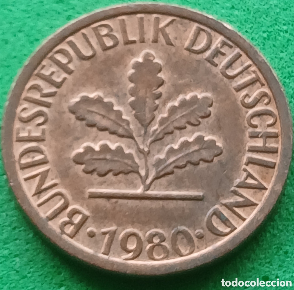 Monedas antiguas de Europa: Alemania Occidental 1 pfennig 1980 D km#105