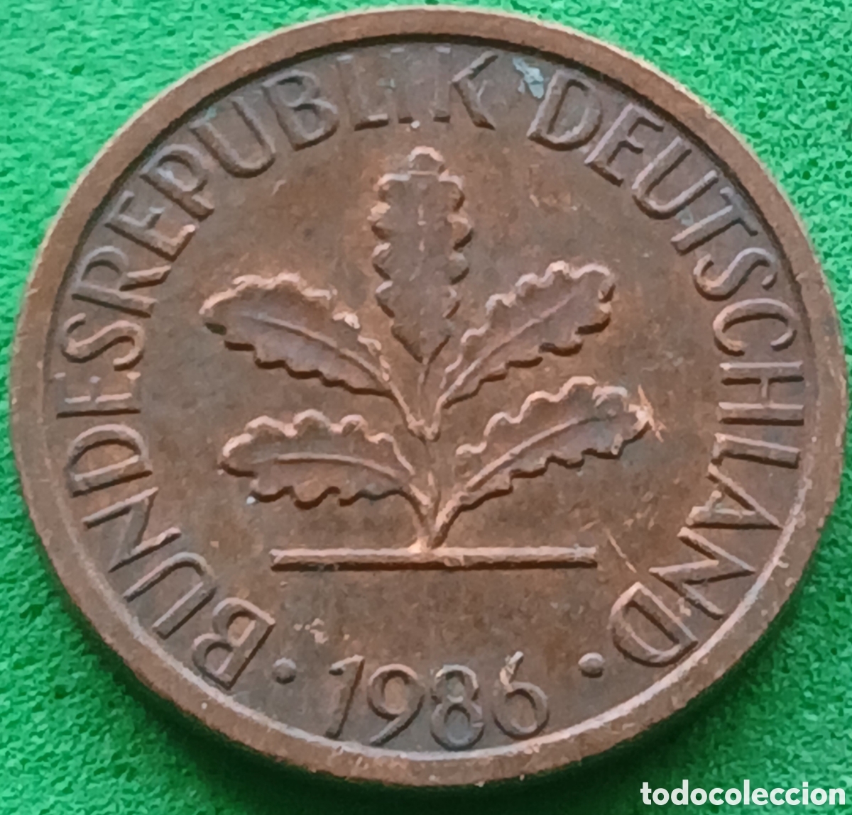 Monedas antiguas de Europa: Alemania Occidental 1 pfennig 1986 J km#105