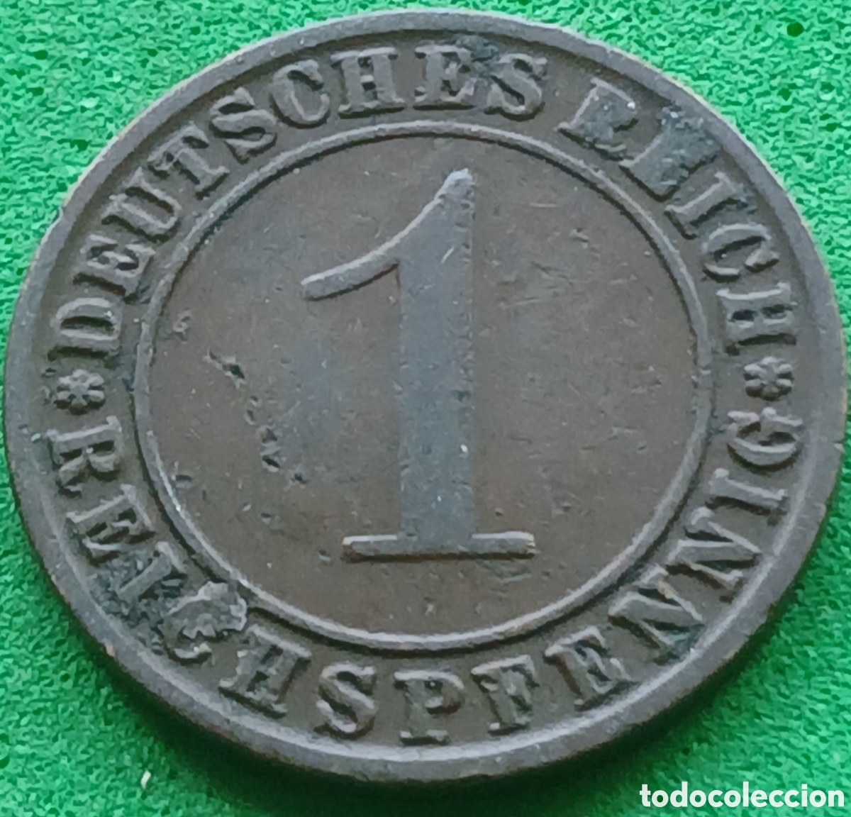 Monedas antiguas de Europa: Alemania Rep&uacute;blica de Weimar 1 reichspfennig 1931 F km#37
