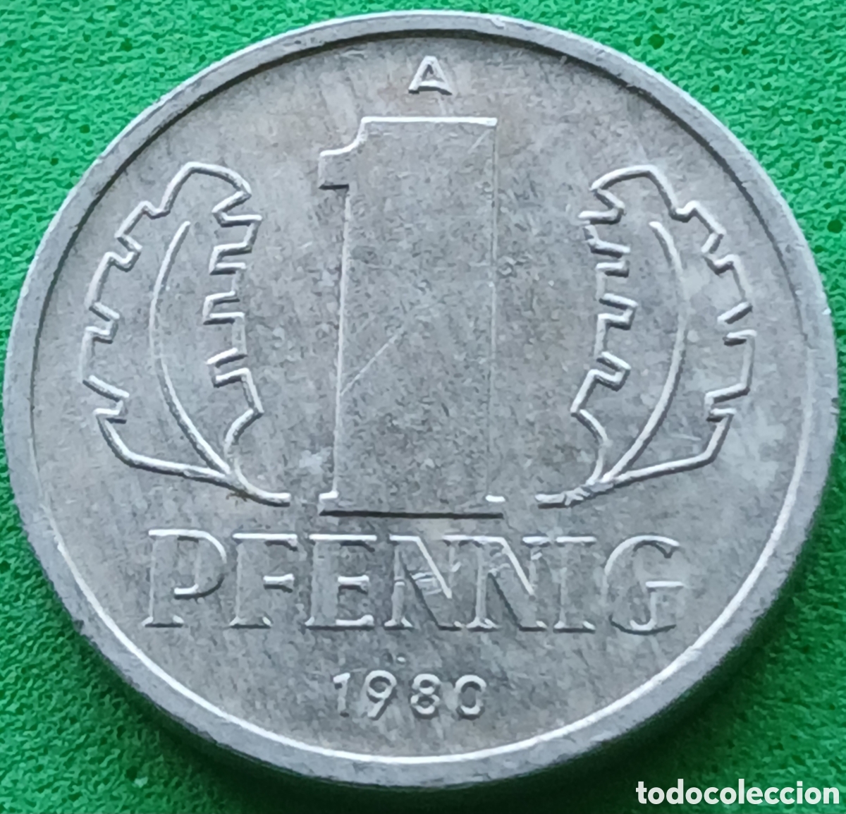 Monedas antiguas de Europa: Alemania Oriental 1 pfennig 1980 km#8.2