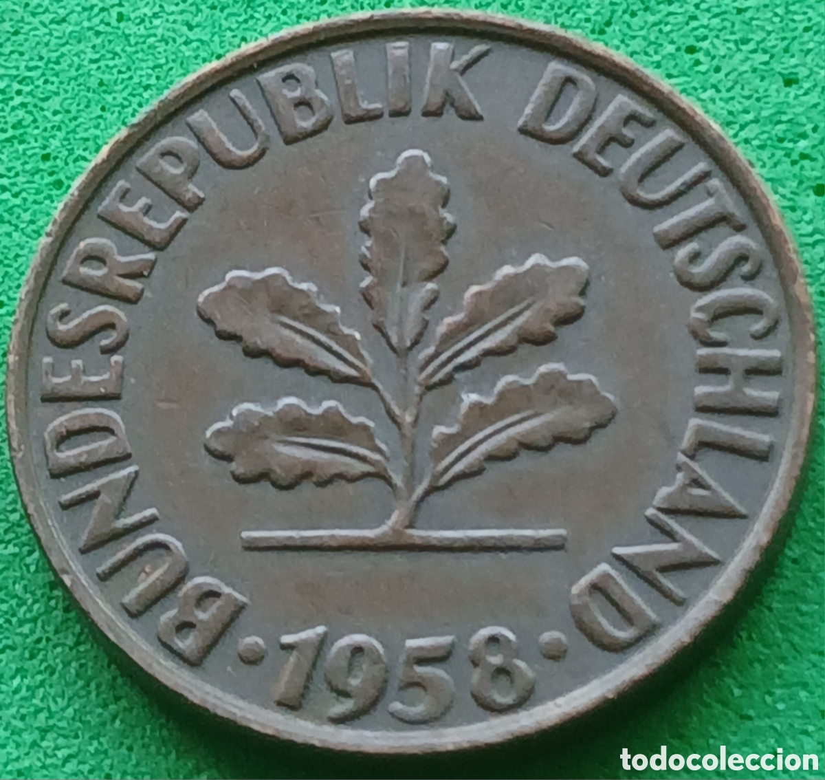 Monedas antiguas de Europa: Alemania Occidental 2 pfennig 1958 G km#106