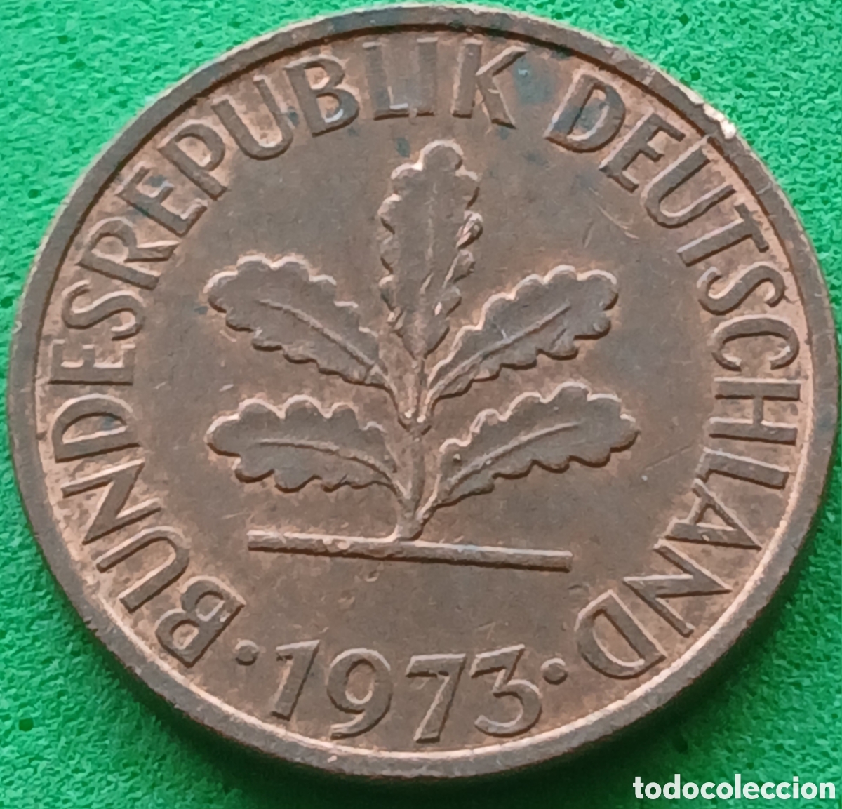 Monedas antiguas de Europa: Alemania Occidental 2 pfennig 1973 F km#106a
