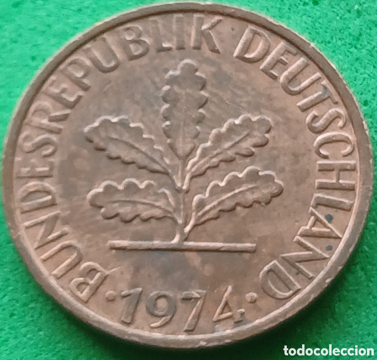 Monedas antiguas de Europa: Alemania Occidental 2 pfennig 1974 J km#106a
