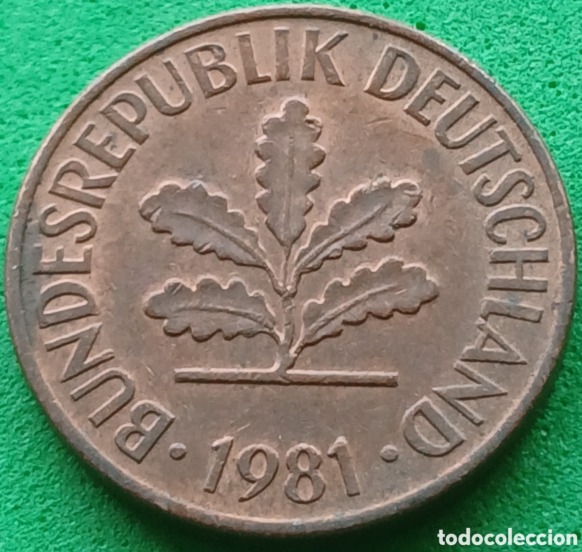 Monedas antiguas de Europa: Alemania Occidental 2 pfennig 1981 F km#106a