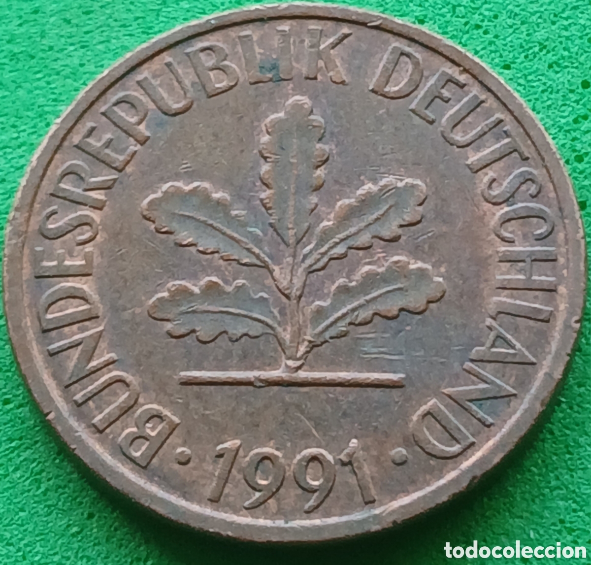 Monedas antiguas de Europa: Alemania Federal 2 pfennig 1991 F km#106a