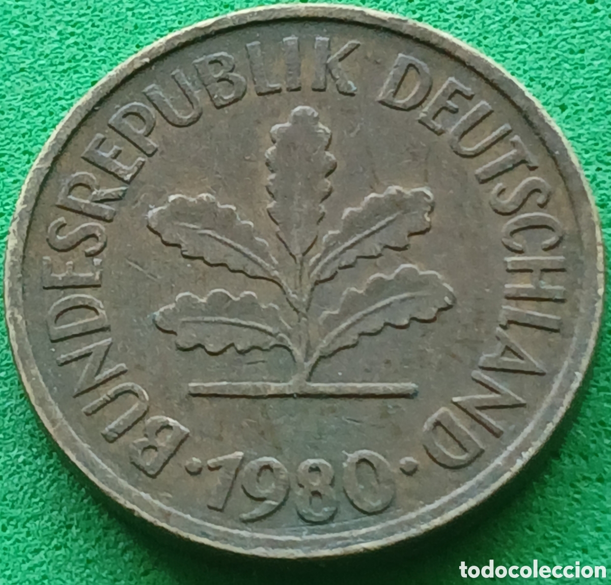 Monedas antiguas de Europa: Alemania Occidental 5 pfennig 1980 F km#107