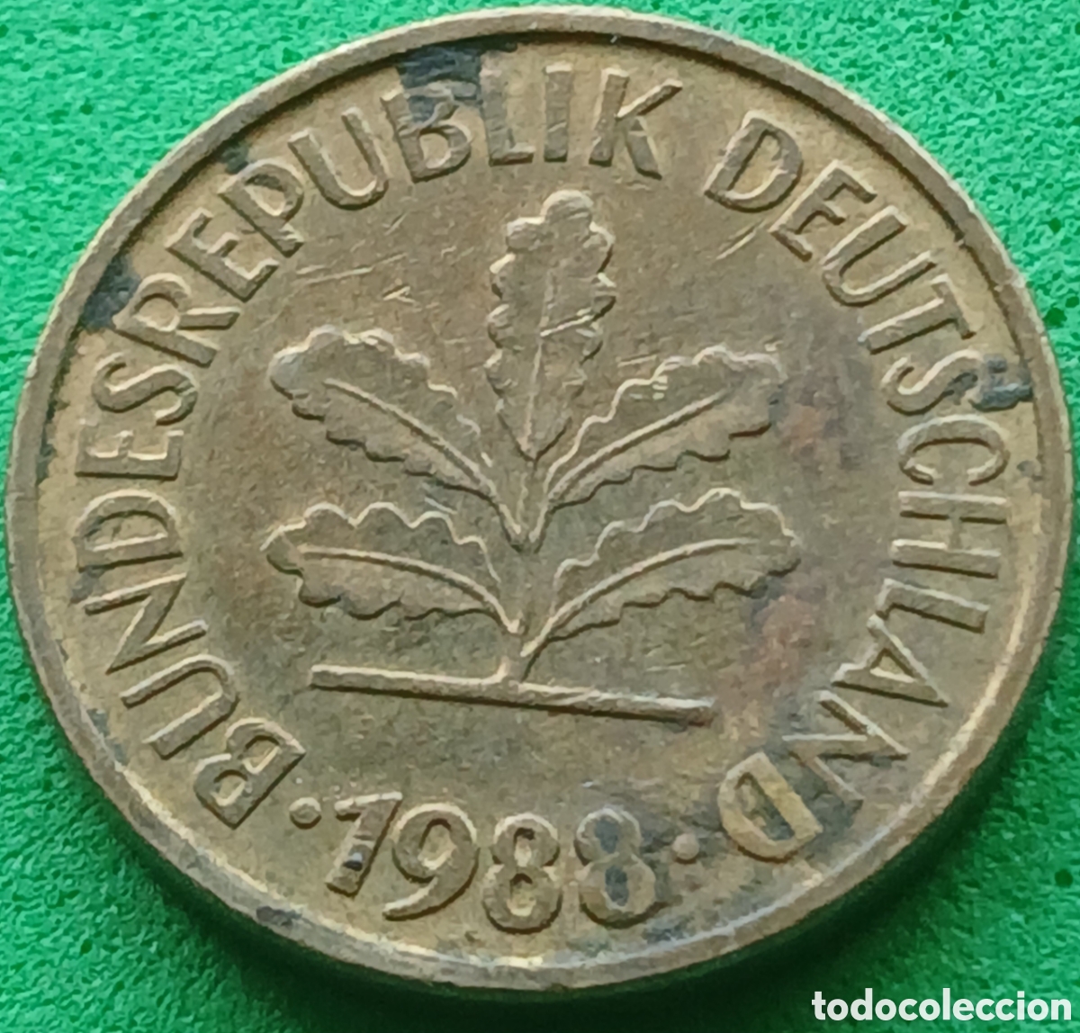 Monedas antiguas de Europa: Alemania Occidental 5 pfennig 1988 D km#107