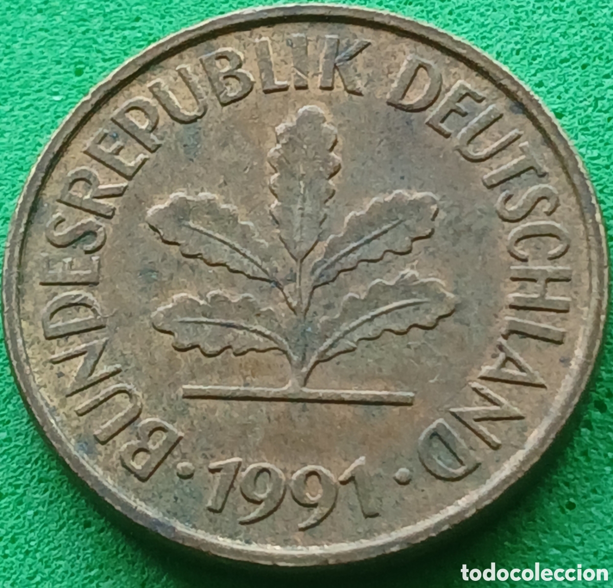 Monedas antiguas de Europa: Alemania Federal 5 pfennig 1991 F km#107