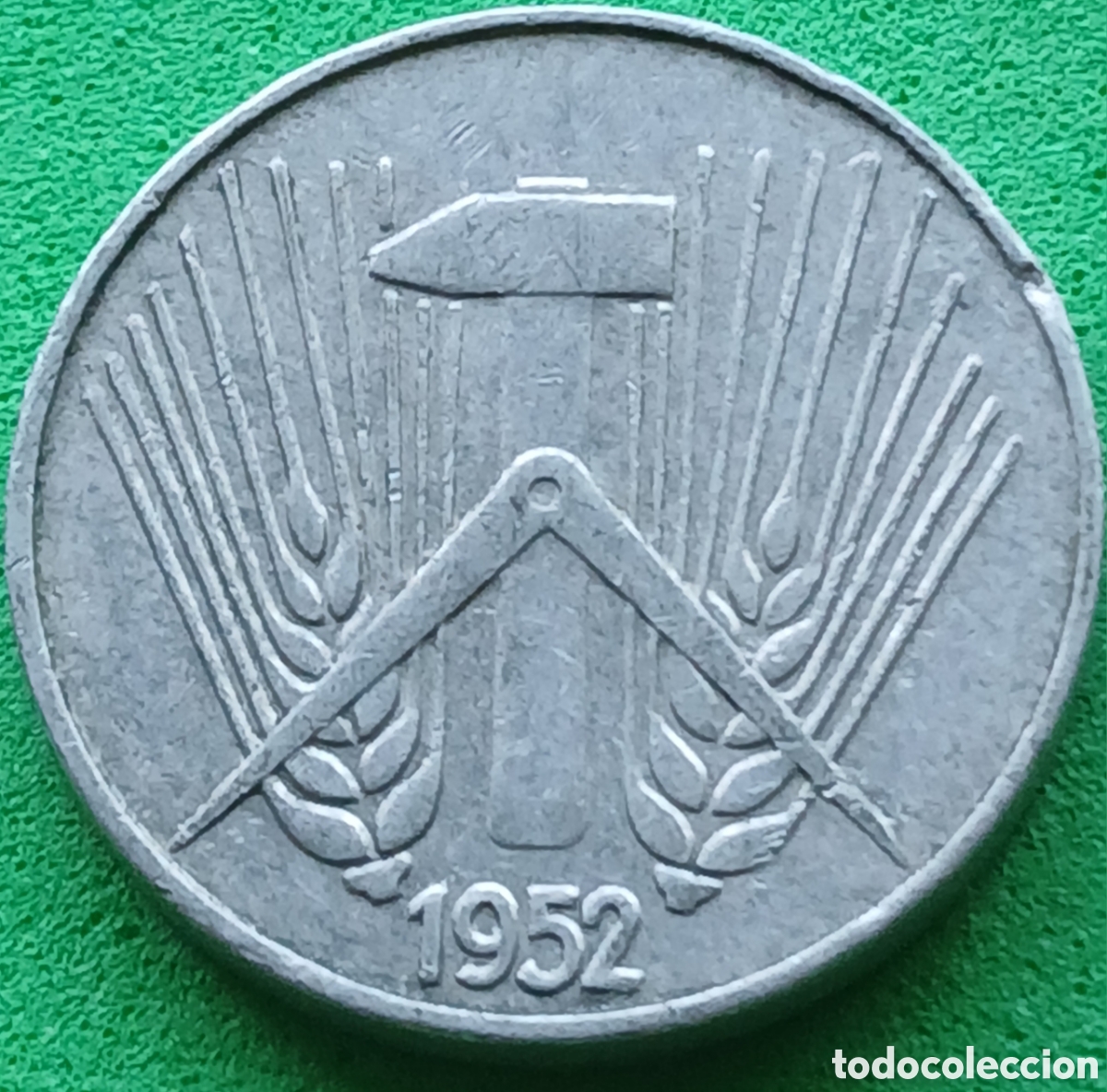 Monedas antiguas de Europa: Alemania Oriental 5 pfennig 1952 E km#6