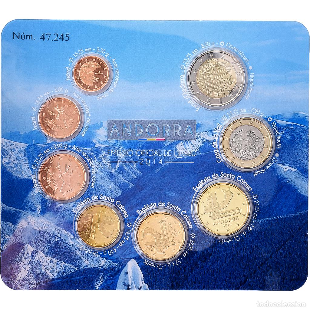 Monedas antiguas de Europa: [#1546034] Andorra, Coffret 1c. &agrave; 2&euro;, s&eacute;rie FDC, 2014, Madrid, Sin informaci&oacute;n, FDC